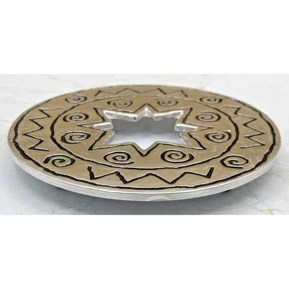 Wilton Armetale Reggae Trivet Pewter Metal Holloware 7" Diameter #820081 Discont - Picture 8 of 12
